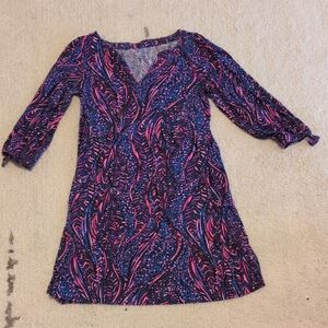 Lilly Pulitzer Vibrant Pink and Blue Mini Dress